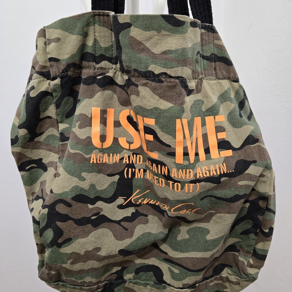 Kenneth Cole New York Camouflage Tote with Black Straps